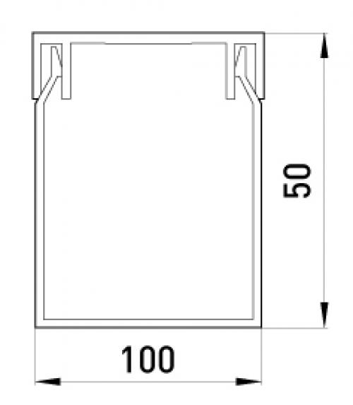 Короб пластиковий перфорований e.trunking.perf.stand.100.50, 100х50мм, 2м