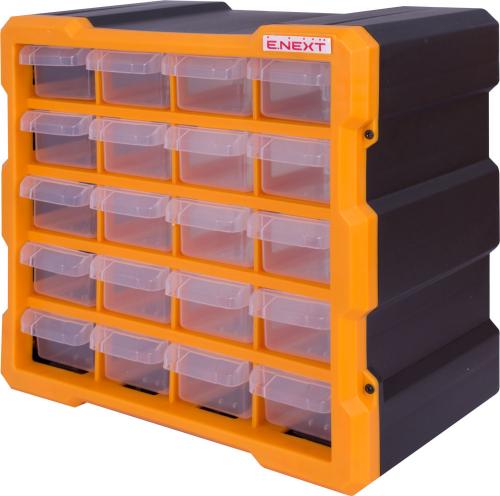 Органайзер пластиковий, e.toolbox.pro.18, 20-секційний 267х157х262мм