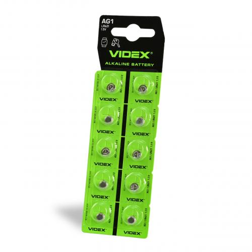 Батарейка годинникова Videx AG 1/LR621 BLISTER CARD