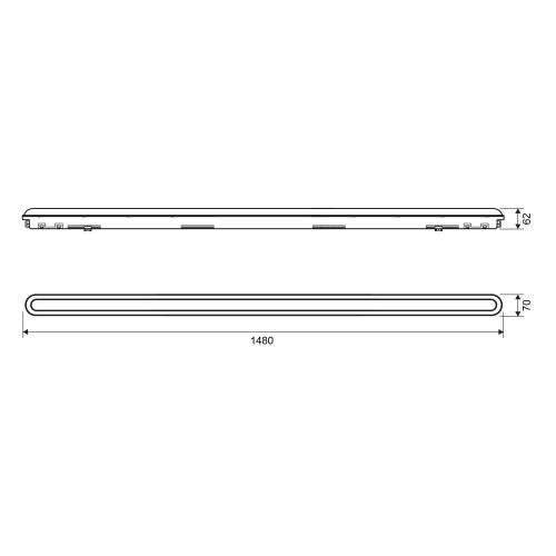 LED світильник IP65 лінійний магістральний VIDEX BNWL05 50W 1.5М 5000K 220V