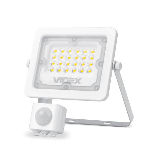 LED прожектор VIDEX F2e 10W 5000K з датчиком руху та освітленості