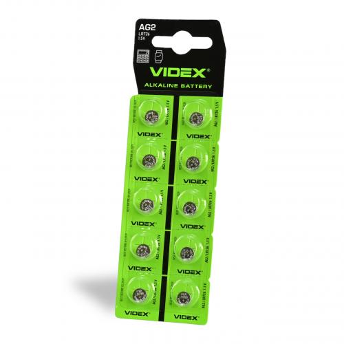 Батарейка годинникова Videx AG 2/LR726 BLISTER CARD