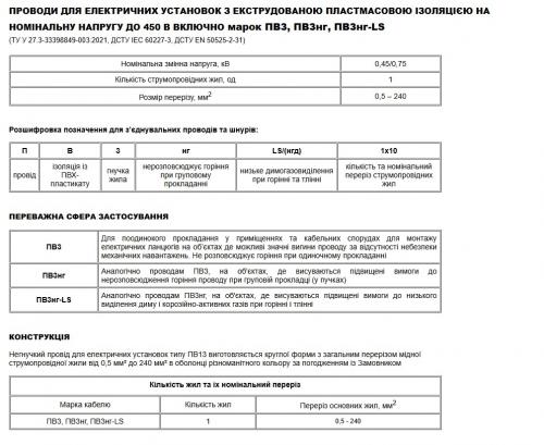 Провід ПВ-3 нгд 0,5 КАБЛЕКС