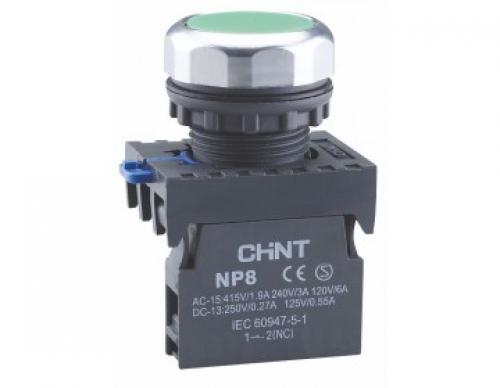 Кнопка керування NP8-01BN/3 без підсвітки зелена 1NC IP65
