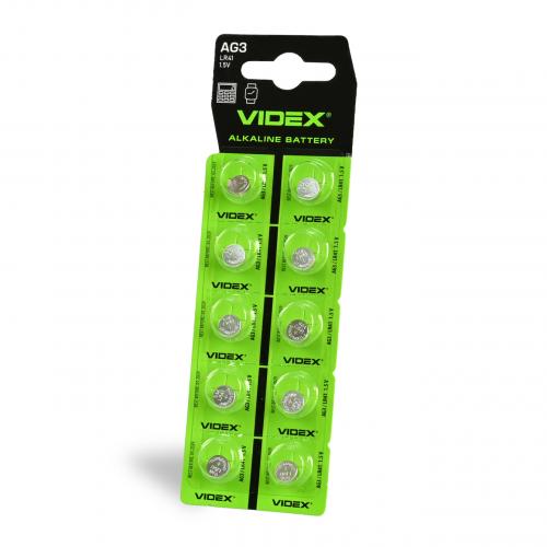 Батарейка годинникова Videx AG 3/LR41 BLISTER CARD