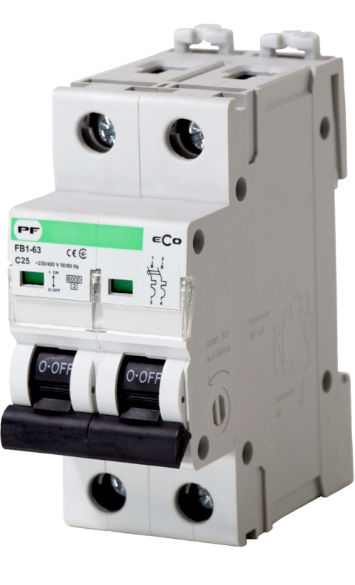 Модульний автоматичний вимикач FB1-63 ECO 6kА "C" 2P 25А