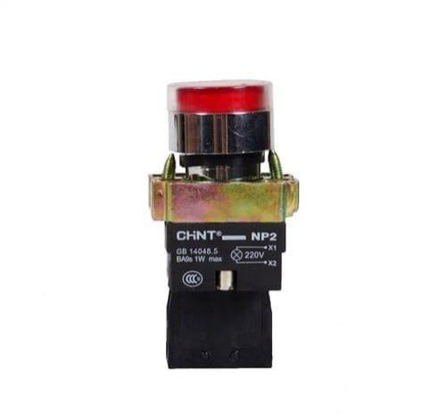 Кнопка керування NP2-BW3465 червона AC/DC230В LED 1NO +1NC IP40