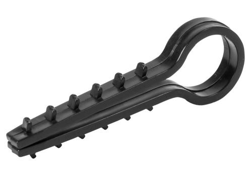 Дюбель - ялинка 10 mm для круглого проводу e.metiz.dowel.fir.black.10, чорний 100 шт.