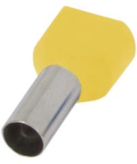 Ізольований наконечник e.terminal.stand.te.2.1.5.yellow(TE1508 yellow)2x1,5 кв.мм, жовтий Ізольований наконечник e.terminal.stand.te.2.1.5.yellow(TE1508 yellow)2x1,5 кв.мм, жовтий