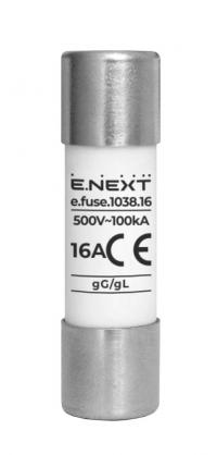 Запобіжник e.fuse.1038.16, типорозмір 10х38, 16А Запобіжник e.fuse.1038.16, типорозмір 10х38, 16А