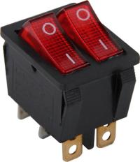 Перемикач клавішний e.switch.key.02, 6 pin, подвійний, з індикацією Перемикач клавішний e.switch.key.02, 6 pin, подвійний, з індикацією