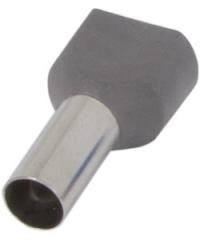 Ізольований наконечник e.terminal.stand.te.2.2.5.grey (TE2513 grey) 2x2,5 кв.мм, сірий Ізольований наконечник e.terminal.stand.te.2.2.5.grey (TE2513 grey) 2x2,5 кв.мм, сірий