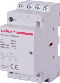 Модульний контактор e.mc.pro.4.20.4NO, 4р, 20А, 4NO, 220В Модульний контактор e.mc.pro.4.20.4NO, 4р, 20А, 4NO, 220В