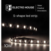 LED стрічка 10Вт 12В SMD2835 120 діодів, теплий білий 3000K, серія S-Shape, гарантія 3 рок LED стрічка 10Вт 12В SMD2835 120 діодів, теплий білий 3000K, серія S-Shape, гарантія 3 рок