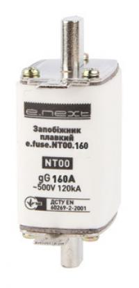 Запобіжник плавкий e.fuse.NT00.160, габарит 00, 160А Запобіжник плавкий e.fuse.NT00.160, габарит 00, 160А