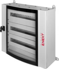 Корпус металевий e.mbox.industrial.n.72.gl IP55 навісний на 72 модулі, зі склом Корпус металевий e.mbox.industrial.n.72.gl IP55 навісний на 72 модулі, зі склом