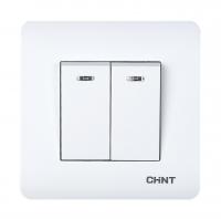 2-клавішний вимикач з LED-підсвіткою 10А 250В NEW3 2-клавішний вимикач з LED-підсвіткою 10А 250В NEW3