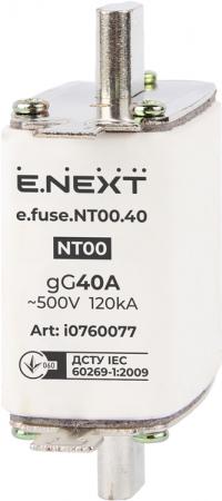 Запобіжник плавкий e.fuse.NT00.40, габарит 00, 40А Запобіжник плавкий e.fuse.NT00.40, габарит 00, 40А