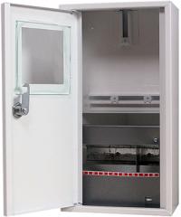 Шафа e.mbox.stand.n.f1.08.z металева, під 1-ф. лічильник, 8 мод., навісна, з замком Шафа e.mbox.stand.n.f1.08.z металева, під 1-ф. лічильник, 8 мод., навісна, з замком
