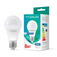 LED лампа TITANUM A60 8W E27 3000K 220V 50шт/ящ LED лампа TITANUM A60 8W E27 3000K 220V 50шт/ящ