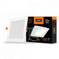 LED світильник з регулюванням колірності, вбудований квадрат VIDEX 12W 3000-6200K С3 LED світильник з регулюванням колірності, вбудований квадрат VIDEX 12W 3000-6200K С3
