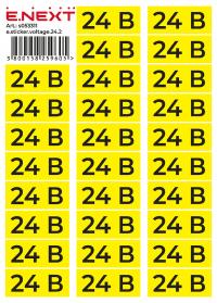 Самоклеюча наліпка "24В" e.sticker.voltage.24.2 (90х38мм) 26 шт/аркуш Самоклеюча наліпка "24В" e.sticker.voltage.24.2 (90х38мм) 26 шт/аркуш