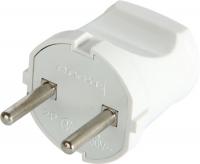 Вилка побутова e.plug.001.10, без з/к,10А біла Вилка побутова e.plug.001.10, без з/к,10А біла