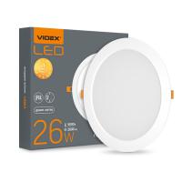 LED світильник Back вбудований круглий VIDEX 26W 5000K LED світильник Back вбудований круглий VIDEX 26W 5000K