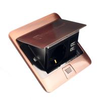 Розетка для підлоги врізна з заземленням 16А + 2 USB виходу 2.1А IP44 Розетка для підлоги врізна з заземленням 16А + 2 USB виходу 2.1А IP44