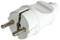Вилка побутова e.plug.straight.003.16,з з/к, 16А пряма біла Вилка побутова e.plug.straight.003.16,з з/к, 16А пряма біла