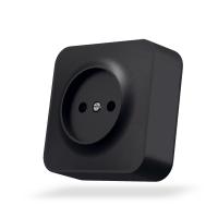 IP20 Розетка зовнішня одинарна чорний графіт VIDEX BINERA IP20 Розетка зовнішня одинарна чорний графіт VIDEX BINERA