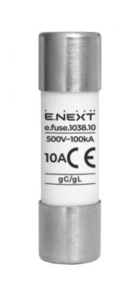 Запобіжник e.fuse.1038.10, типорозмір 10х38, 10А Запобіжник e.fuse.1038.10, типорозмір 10х38, 10А