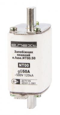 Запобіжник плавкий e.fuse.NT00.50, габарит 00, 50А Запобіжник плавкий e.fuse.NT00.50, габарит 00, 50А