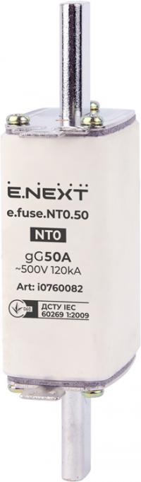 Запобіжник плавкий e.fuse.NT0.50, габарит 0, 50А Запобіжник плавкий e.fuse.NT0.50, габарит 0, 50А