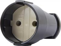 Розетка переносна e.socket.001.10.black, без з/к,10А чорна Розетка переносна e.socket.001.10.black, без з/к,10А чорна
