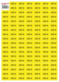 Самоклеюча наліпка "230В" e.sticker.voltage.230.1 (40х20мм) 102 шт/аркуш Самоклеюча наліпка "230В" e.sticker.voltage.230.1 (40х20мм) 102 шт/аркуш