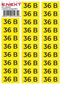 Самоклеюча наліпка "36В" e.sticker.voltage.36.2 (90х38мм) 26 шт/аркуш Самоклеюча наліпка "36В" e.sticker.voltage.36.2 (90х38мм) 26 шт/аркуш