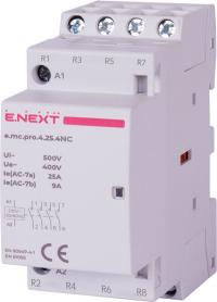 Модульний контактор e.mc.pro.4.25.4NC, 4р, 25А, 4NC, 220В Модульний контактор e.mc.pro.4.25.4NC, 4р, 25А, 4NC, 220В