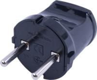 Вилка побутова e.plug.002.10, без з/к,10А, чорна Вилка побутова e.plug.002.10, без з/к,10А, чорна