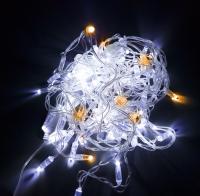 Гірлянда вулична STARLIGHT бахрома білий/жовтий Flash 75LED IP44 прозорий 2x0,7м Гірлянда вулична STARLIGHT бахрома білий/жовтий Flash 75LED IP44 прозорий 2x0,7м