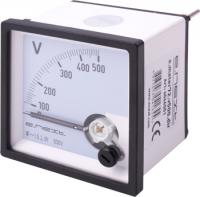 Вольтметр щитовий e.meter72.v500.dir АС 500В пряме вмикання 72х72мм Вольтметр щитовий e.meter72.v500.dir АС 500В пряме вмикання 72х72мм