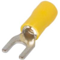 Ізольований наконечник вилковий e.terminal.stand.sv.2.5.yellow 1.5-2.5 кв.мм, жовтий Ізольований наконечник вилковий e.terminal.stand.sv.2.5.yellow 1.5-2.5 кв.мм, жовтий