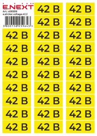 Самоклеюча наліпка "42В" e.sticker.voltage.42.2 (90х38мм) 26 шт/аркуш Самоклеюча наліпка "42В" e.sticker.voltage.42.2 (90х38мм) 26 шт/аркуш