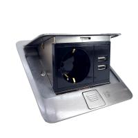 Розетка для підлоги врізна Білий 16 А + 2 USB 2,1 А IP44 Розетка для підлоги врізна Білий 16 А + 2 USB 2,1 А IP44