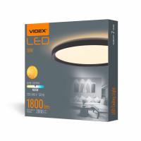 LED світильник з декоративною підсвіткою VIDEX 18W 4000K Чорний LED світильник з декоративною підсвіткою VIDEX 18W 4000K Чорний