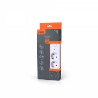 Мережевий подовжувач VIDEX ONCORD з/з 3п 3м (3x1.5мм) з кнопкою White Мережевий подовжувач VIDEX ONCORD з/з 3п 3м (3x1.5мм) з кнопкою White