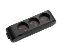 Колодка 3 гнізда без з/к чорна Multi-Let Колодка 3 гнізда без з/к чорна Multi-Let