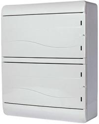 Корпус пластиковий, навісний (NT) 26-модульний, дворядний, IP 40, з непрозорими дверцятами Корпус пластиковий, навісний (NT) 26-модульний, дворядний, IP 40, з непрозорими дверцятами